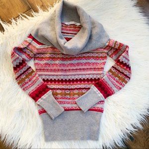 Athleta Shasta Fair Isle Cowl Neck Sweater